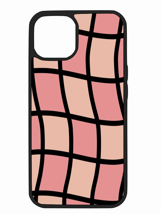 Pink Checkered iPhone Case