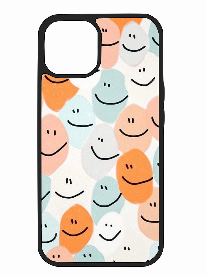 Colorful Smiley Faces iPhone Case