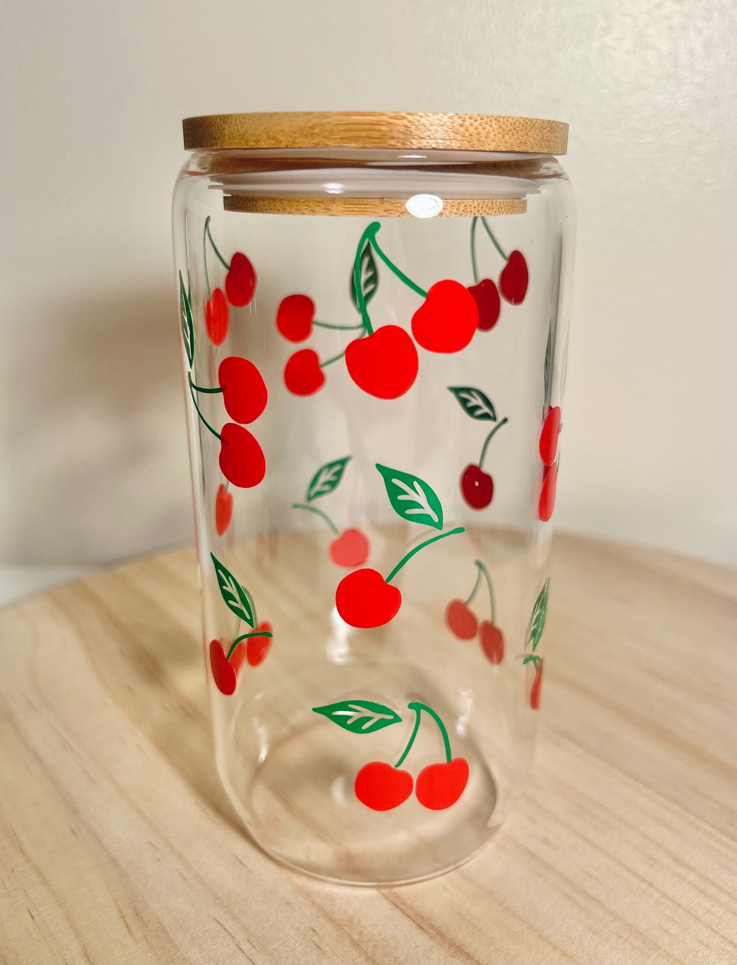 Cherry Glass Cup